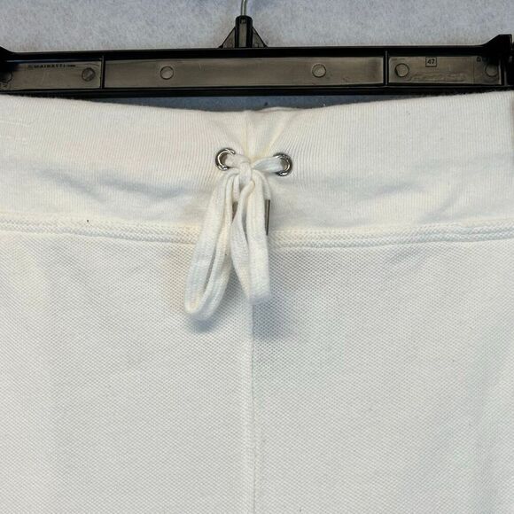 LRL RALPH LAUREN Active Women’s Shorts Medium White Cotton Drawstring Pockets - Picture 2 of 11